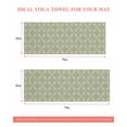 thumbnail image 6 of Sage Green Yoga Towel for Hot Yoga Non Slip, Geometric Flower Leaf Diamond Plaid Retro Yoga Mat Towel Absorbent Yoga Sweat Towels Microfiber Hot Yoga Blanket for Bikram Pilates 26"x74", 6 of 7