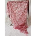 thumbnail image 3 of Sheer Floral Lace Mantilla Veil, Triangle Catholic Head Scarf for Church, 3 of 21