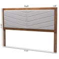 thumbnail image 6 of Baxton Studio Iden Light Grey and Brown Finished Wood King Size Headboard, 6 of 9