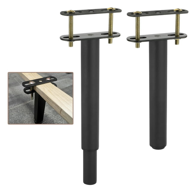 Uxcell 2 Set 17.72 inch Total Height Adjustable Metal Bed Frame Center Support Legs