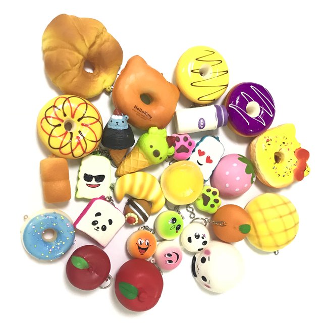 Colgante Levantamiento lento Perfumado Suave Pan de Panda Pastel Bollos Precioso Jumbo Medio Mini Juguete Teléfono Aleatorio con Correas de Regalo Abody Colgante