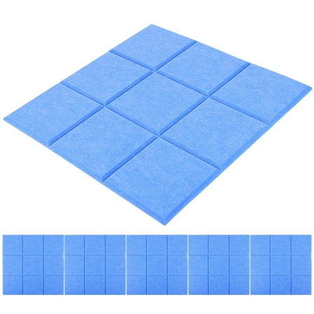 6 Pcs 9 Blocks Sound Insulation Panel Proof for Door Soundproof Mat Office Sky-blue