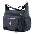 thumbnail image 3 of Mens Multi Pockets Cross Body Messenger Bag Travel Cabin Work Shoulder Satchel-Blue, 3 of 9