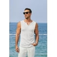 thumbnail image 5 of COOFANDY Mens Lightweight Knitted Tank Tops Summer Beach Tee Shirts V Neck Casual Breathable Undershirt, 5 of 5