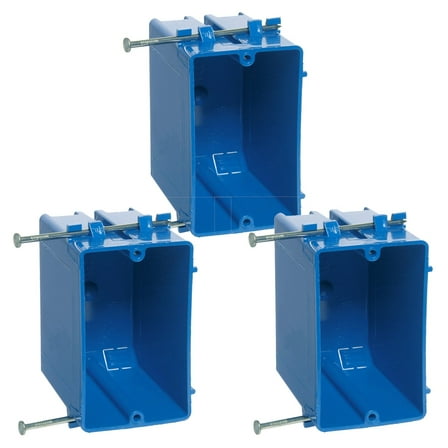 1-Gang 20.3 cu. in. New Work Electrical Outlet Box and Switch 3 Pack