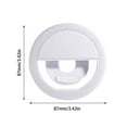 thumbnail image 3 of Portable USB Selfie Ring Light, Qiopertar Under $5 Selfie Ring Light Mobile Phone Light Portable Light Clip Filling Light Charging 3 Light Mode Suitable For Makeup Live Video Lighting Photos, 3 of 5