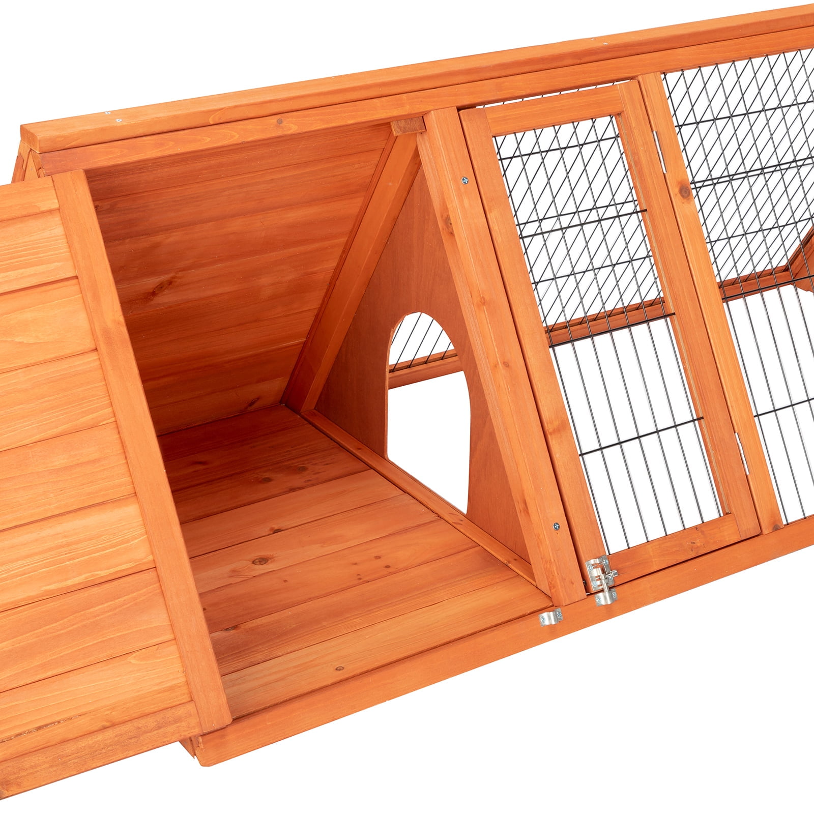 Zimtown 50" Wooden Rabbit Bunny Hutch Guinea Pig Hutch Small Chicken Coop Animal Shelter