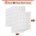 thumbnail image 2 of Mr. Pen- Blank Puzzle 13 Pack 20 Pieces/Pack 5.5 x 8.1 Inches White Blank Puzzles to Draw on White Puzzle All White Puzzle Blank Puzzle Pieces to Write on Blank Jigsaw Puzzle Pieces, 2 of 5