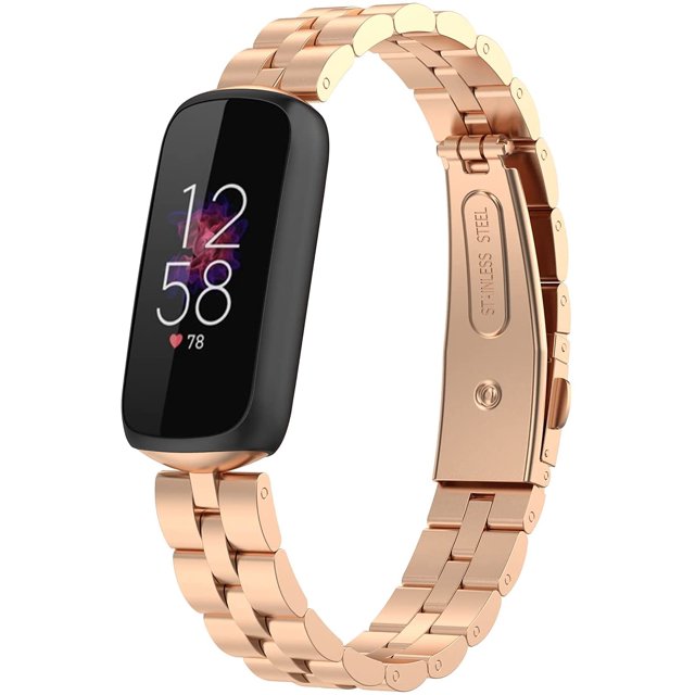 GFDYREE pour Fitbit Bracelets Métalliques Luxe avec Outils, Bracelets Réglables en Acier Inoxydable Hommes Femmes Sangle de Sport Légère pour Fitbit Traqueur de Mise en Forme Luxe
