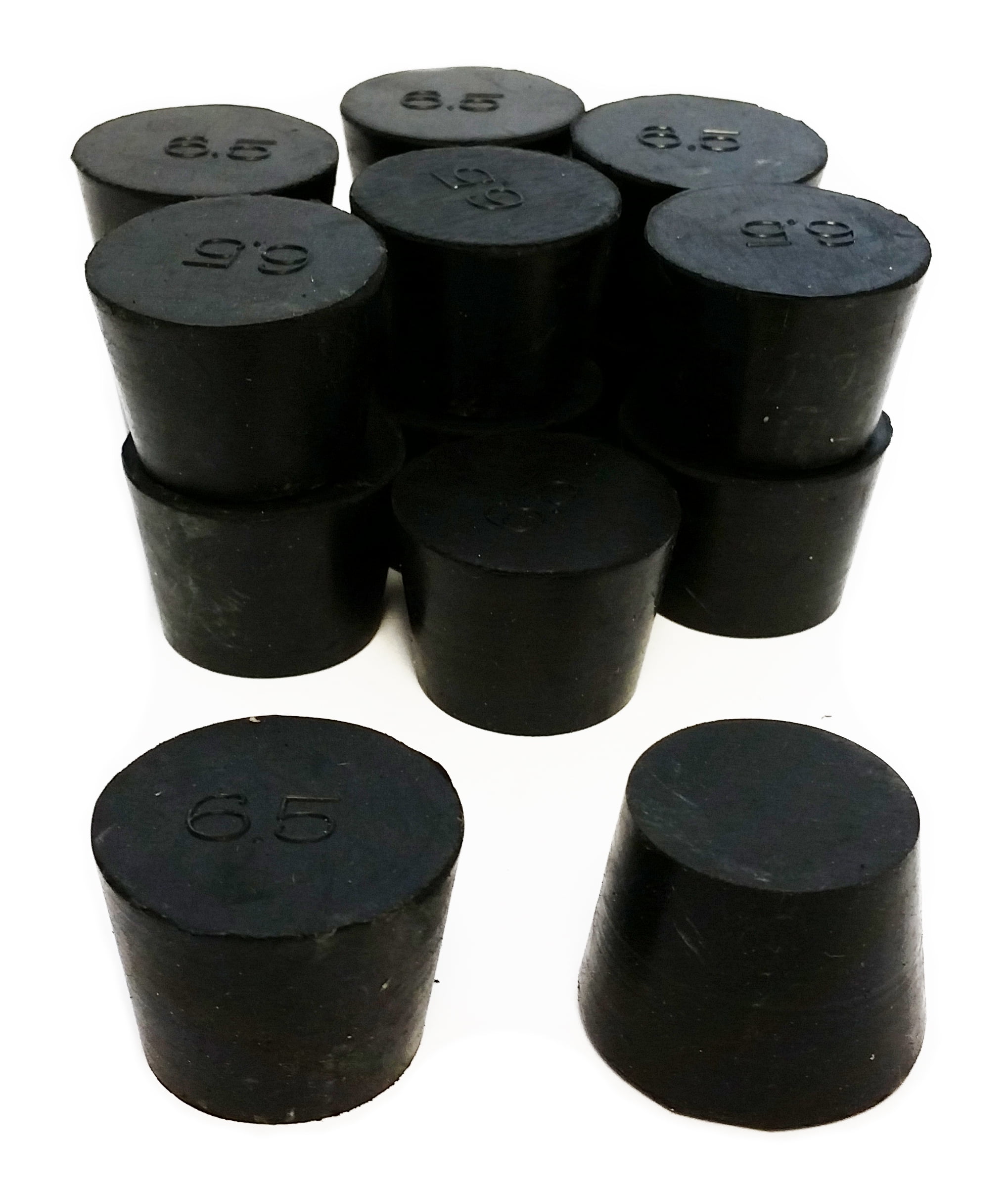 Rubber Stoppers, Size 6.5, Solid. Pack 1Pound.