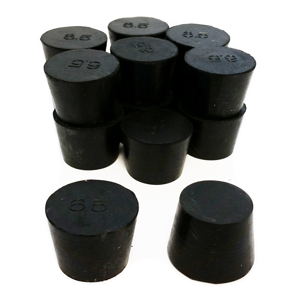 Rubber Stoppers, Size 6.5, Solid, 1Pound Pack