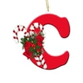 thumbnail image 1 of Juego de adornos de árbol de Navidad con alfabeto de acrílico | Decoración colgante personalizada | Letras de sombrero de Santa rojo | Colgante de Navidad DIY | Colección de adornos duraderos de 26, 1 of 2