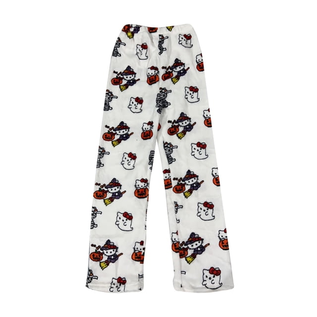 Pantalon de Pyjama, Pantalon Chat Rose Y2K, Pantalon de Pyjama Mignon Hello kitten pour Femmes, Pantalon de Pyjama Kawaii pour Enfants, Pantalon de Pyjama Chat Été