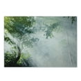 thumbnail image 1 of Rainforest Cutting Board, Sunbeam Between Shadows of Trees Idyllic Scenery of Solitude in Jungle Theme, Decorative Tempered Glass Cutting and Serving Board, Small Size, Green White, by Ambesonne, 1 of 1