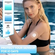 55 Pack Dexcom G7 Over Patches 100% Waterproof, Full Coverage Breathable & Transparent G7 Overpatch Tape Long Lasting to 10 Days, CGM Sensor Patches Non-Glue in Central