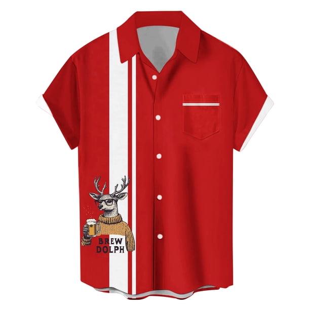 Camisas de Lino para Hombres, Manga Corta Camisa de Boliche Vintage con Cuello Cubano, Botón de Verano de Playa Casual