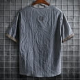 thumbnail image 5 of Mens Traditional Lightweight Short Sleeve T-Shirt with Exquisite Button Closure Design for Casual Wear, 5 of 5