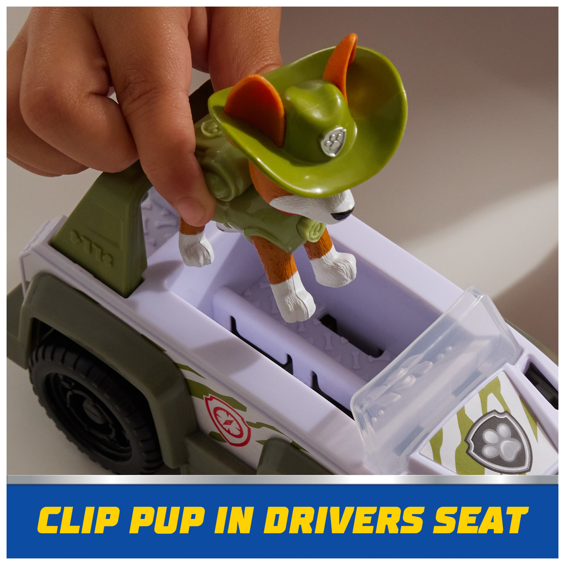 PAW Patrol Jungle Vehicle with Collectible Tracker Figure, Sustainably Minded Toys for Kids Ages 3+