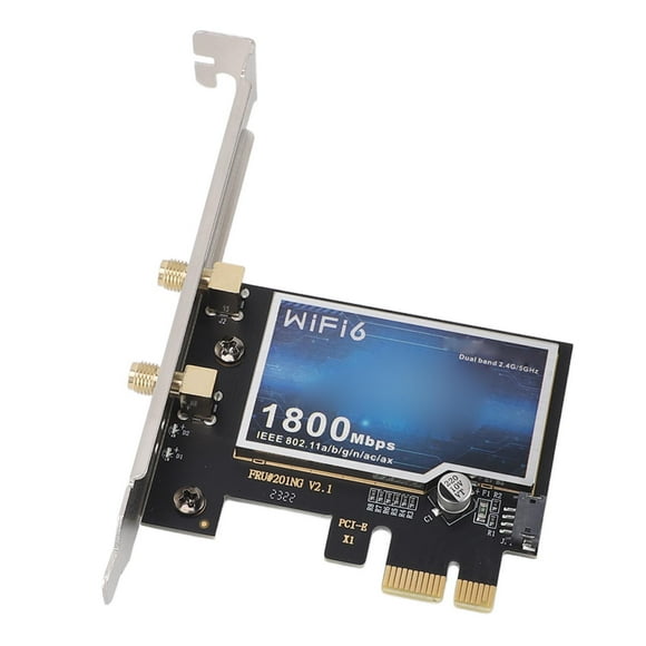 PCIE Wireless Card, PCIE WiFi Card RTL8852 Chip Plug and Play for Gaming