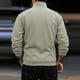 thumbnail image 4 of pstuiky camisas de manga larga para hombre, Sudadera con capucha informal de manga larga con cuello alto y media cremallera para hombre, color sólido, transpirable salir tops xxxl, 4 of 9