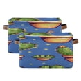 thumbnail image 2 of Cactus Pixel Style Square Storage Bins with Handles Collapsible Containing Box 1 Pack, 2 of 9