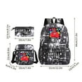 thumbnail image 2 of Three-Pieces Set Of School Bags For Male And Female Students, Campus Pencil Case, Canvas Bags Large-Capacity Backpack, 2 of 4