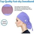 thumbnail image 5 of Outfmvch Winter Hats For Women Beanie Scrub Cap With Buttons Bouffant Hat With Sweatband For Womens And Mens Winter Hats For Men Blue One Size, 5 of 6