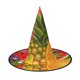 thumbnail image 1 of Sombreros de bruja de Halloween GAGALU con estampado de piña y frutas frescas, 1 of 8