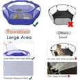 thumbnail image 2 of Small Animal Playpen, Pawaboo Waterproof Small Pet Cage Tent with Zippered Cover, Portable Outdoor Yard Fence with 3 Metal Rod for Kitten/Puppy/Guinea Pig/Rabbits/Hamster/Chinchillas, Indigo, 2 of 9