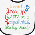 thumbnail image 3 of Inktastic Physical Therapist Like Daddy Baby Terry Cloth Bib, 3 of 3
