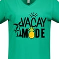 thumbnail image 4 of Inktastic Vacay Mode with Palm Trees Sun and Pineapple Women's V-Neck T-Shirt, 4 of 5