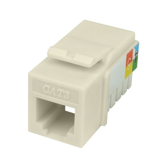 Construct Pro™ Cat3 (RJ-11) 6P4C Keystone Phone Jack (Almond) Manufactured by Skywalker