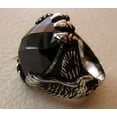 thumbnail image 4 of Black Onyx Mans Ring, Natural Black Onyx, December Birthstone, Eagle Claw, 925 Silver Ring, Birthday Gift, Heavy Mens Ring, Arabic Design, Ottoman Style Ring, Christmas, Turkey Mens Signet Ring, 4 of 6