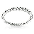 thumbnail image 2 of Sz 7.0 Solid 10K White Gold 2MM Eternity Rope Comfort Fit Wedding Band Ring, 2 of 5