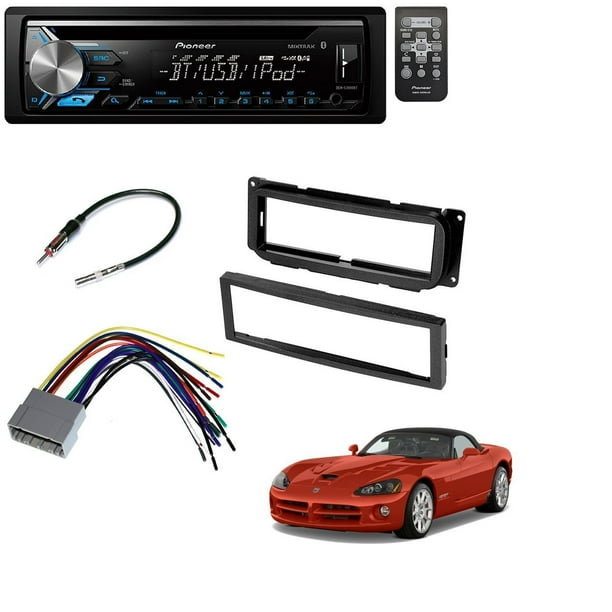 Dodge 2003 2009 Viper Car Stereo Dash Install Mounting Kit Wire Harness W Pioneer Deh X6900bt Vehicle Cd Digital Music Player Receivers Black