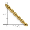 thumbnail image 2 of 14k Yellow Gold Solid Lobster Claw Closure 3.65mm Handmade Regular Rope Chain Necklace 20 Inch Chain Necklace for Women, 2 of 2