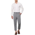 thumbnail image 2 of INSPIRE CHIC Plaid Pants for Men's Flat Front Contrasting Colors Irregular Pattern Trousers 30 Black White, 2 of 5