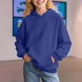 thumbnail image 5 of Girls Fleece Hoodies with Cute Ears Teen Girls Causal Oversized Sweatshirt for Toddler Kids Fall Winter Cute Pullover Tops, 5 of 8
