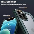 thumbnail image 5 of Diseñado para iPhone 13 Pro Max, funda mate translúcida con protección militar contra caídas, compatible con iPhone 13 Pro Max de 6,7 pulgadas, serie Gudian, color verde., 5 of 5