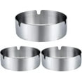 thumbnail image 1 of 3pcs Ashtray Tabletop Round Stainless Steel Ash Tray, 1 of 3