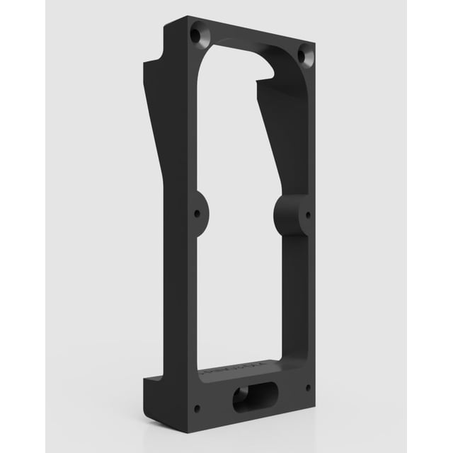 Hidden River Lab Premium Ring Battery Soporte para timbre de puerta para revestimiento de vinilo holandés de 4 pulgadas - Compatible con Ring Battery PRO, Ring Battery Plus, Ring 3, Ring 4 - Negro