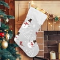 thumbnail image 5 of Coolnut Christmas Snowman Stocking 2PCS, Large Fireplace Xmas Hanging Stockings with Plush Cuff for Family Holiday Party Decorations, 17.71"x 12.20", 5 of 7
