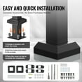 thumbnail image 6 of VEVOR Handrails for Outdoor Steps, 2-3 Step Stair Hand Rail Kit, Transitional Carbon Steel Railings with Installation Kit, Stair Rails for Seniors, Concrete Steps & Porch & Deck, Black Square Tube, 6 of 9