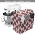 thumbnail image 2 of Geometric Stand Mixer Cover, Christmas Ornaments in Vibrant Color Scheme Cheery Chipper Celebrations X-mas, Kitchen Appliance Organizer Bag Cover with Pockets, 5 Quarts, Ruby White, by Ambesonne, 2 of 4