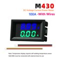 thumbnail image 1 of DC0-100V Amp Volt Gauge Dual LED Medidor de corriente de voltaje digital (Azul Verde 100A), 1 of 6