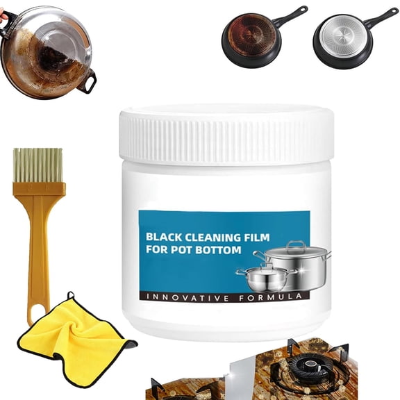 Powerful Burnt Residue Remover Paste for Cookware - 9.17oz Removes Burnt-On Food, Grease from Stainless Steel, Cast Iron, Ceramic (1pcs)