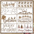 thumbnail image 1 of Set de plantillas navideñas yhslmh reutilizable para pintar sobre madera, 1 of 7