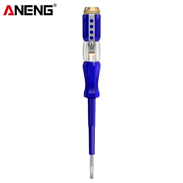 JShteea Medidor Voltaje Portátil Herramienta Medición Detector Potencia Bombilla Neón (azul) 4 Uds.