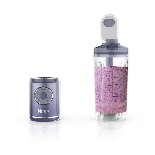 Ninja Blast Max, Portable Blender + Twist & Go, Personal Blender, Ninja Blender, Smoothie, Blend, Ice Crush, 3 Programs, Cordless, 22 oz removable Vessel, Dishwasher Safe, Leakproof, Lavender, BC251LD