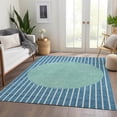 thumbnail image 6 of Addison Rugs Mayfield Premium Machine Washable Transitional Stripes Teal Rectangle Rug, 8' x 10', 6 of 6